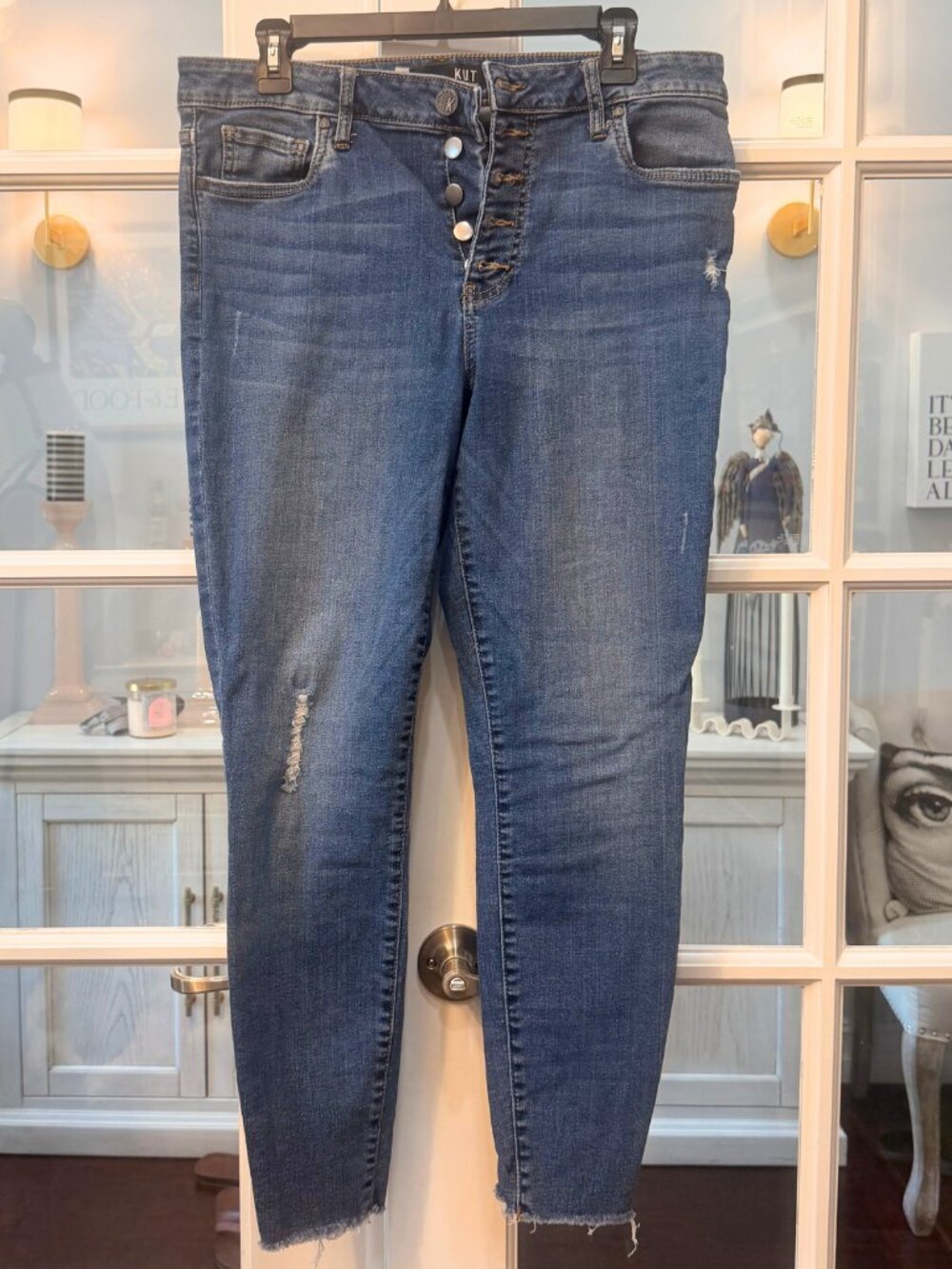Kut from the Kloth Jeans Size 12 Connie High Rise Ankle Skinny Jeans Button Fly
